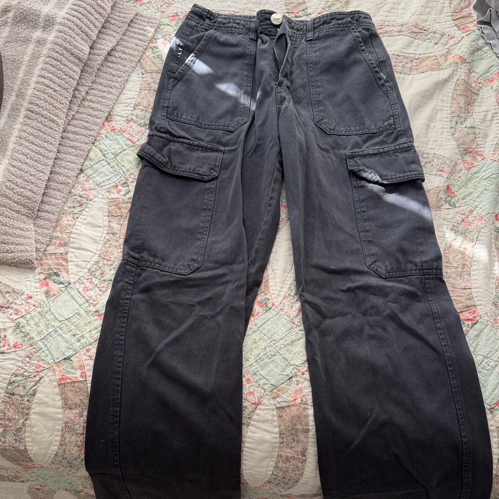 Zara Charcoal Cargo Pants